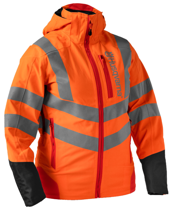 Husqvarna Dames Regenjas met hoge zichtbaarheid, technische ventilatie